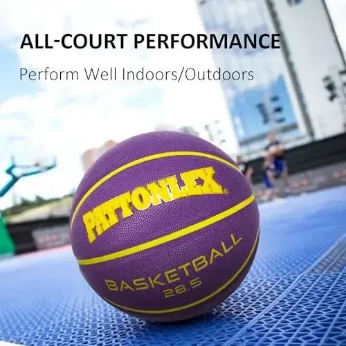 PATTONLEX Ayollar Basketboli - 6-o'lcham (28.5) Nasos bilan - Qizlar basketboli uchun ideal - 3