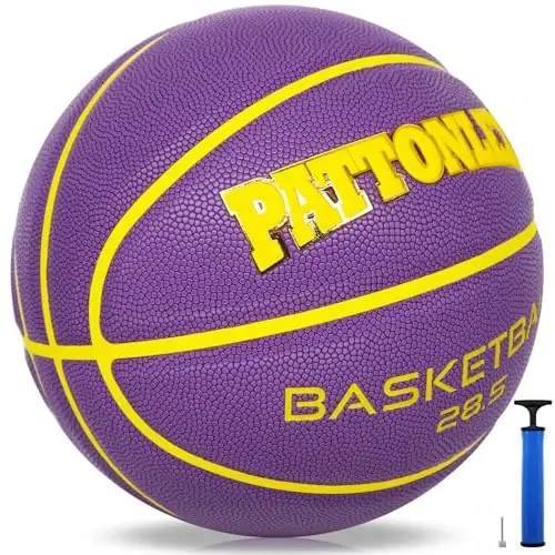 PATTONLEX Ayollar Basketboli - 6-o'lcham (28.5) Nasos bilan - Qizlar basketboli uchun ideal - 1