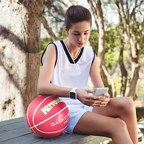 PATTONLEX Ayollar basketboli - 6-razmer (28.5) Nasos bilan - Qizlar basketboli uchun ideal - 4