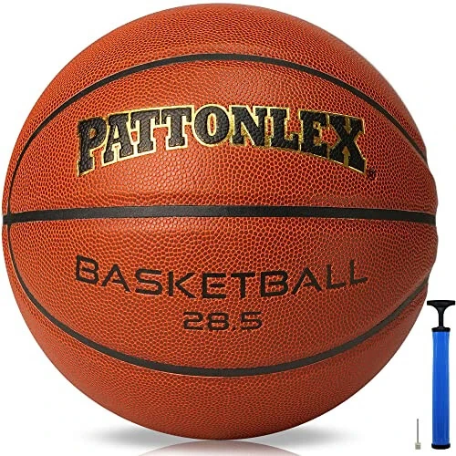 PATTONLEX Yopiq/Tashqi Ayollar Basketboli - 6-o'lcham (28,5) Basketbol To'pi Nasos bilan - Qizlar Basketboli uchun Ideal 