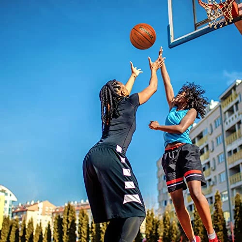 PATTONLEX Yopiq/Tashqi Ayollar Basketboli - 6-o'lcham (28,5) Basketbol To'pi Nasos bilan - Qizlar Basketboli uchun Ideal - 5