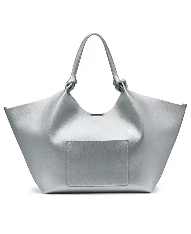 Paula Commuter Extra-Large Tote Handbag - Silver - 11