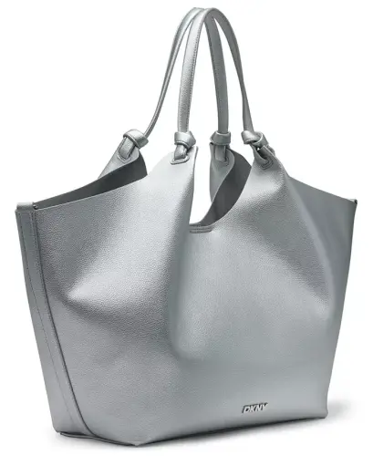 Paula Commuter Extra-Large Tote Handbag - Silver - 12