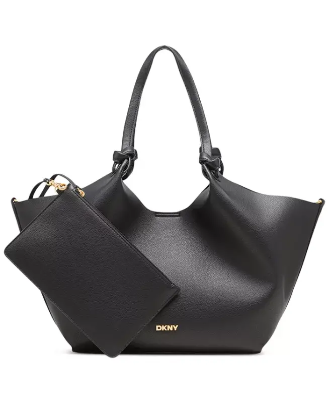 Paula Commuter Medium Tote-Blk/gold - DKNY