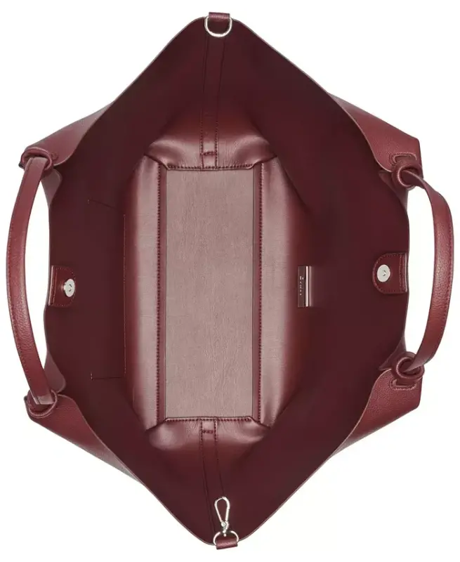 Paula Commuter Medium Tote Çanta - Eskitme Şarap Rengi - 4