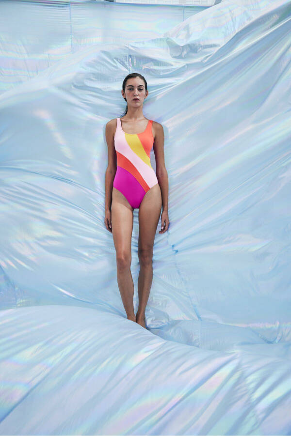 Pauline Colorful Sports Swimsuit - Aysu Türkoğlu Collection - 11