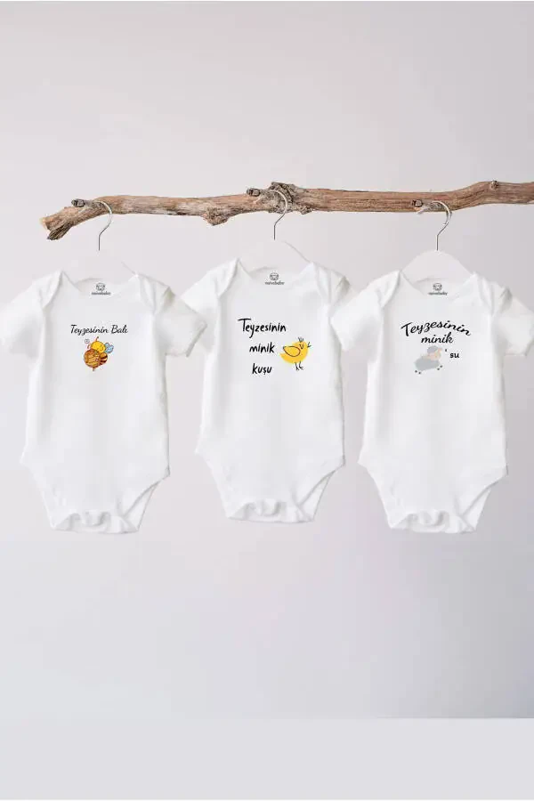 Paxta bolalar bodisi - 3 dona amaki to'plami - 1