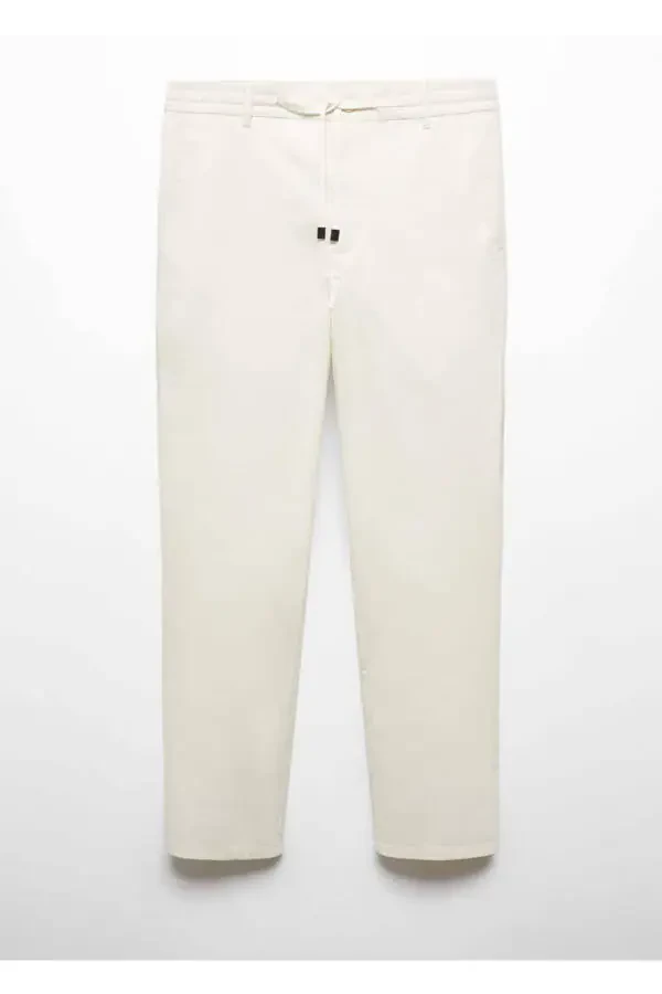 Paxta gofri to'qima mahkamlagichli belbog'li shimlar - 3