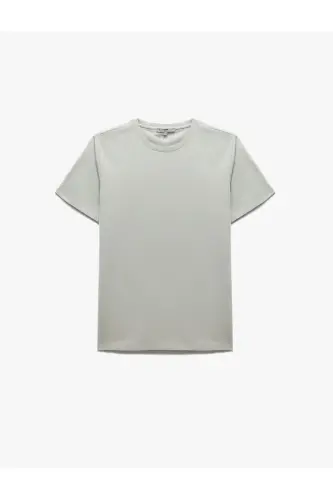 Paxta qisqa yengli slim fit velosiped yoqali erkaklar - 1