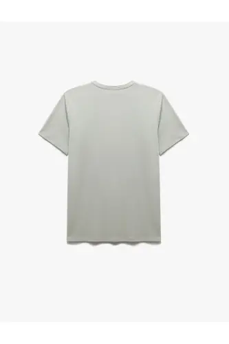 Paxta qisqa yengli slim fit velosiped yoqali erkaklar - 2