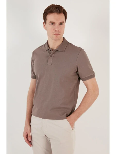 Paxta Regular Fit tugmachali Polo yoqa T Shirt 5902739 - 11