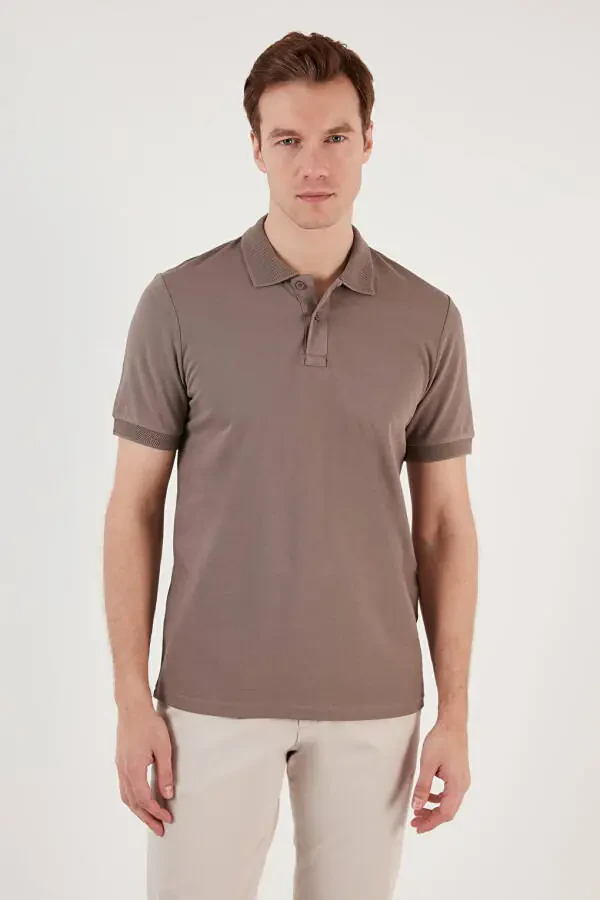 Paxta Regular Fit tugmachali Polo yoqa T Shirt 5902739 - 21