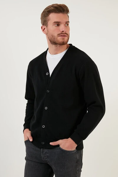 Paxta Regular Fit Tugmachali V-bo'yinli Ko'yla Erkaklar Ko'yla 456205 - 4