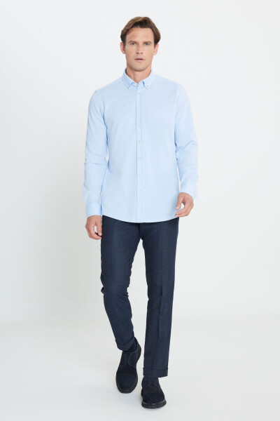 Paxta Slim Fit tor ko'ylak tugmachali yoqa ko'ylak - ALTINYILDIZ CLASSICS (1)