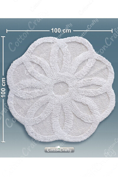 Пахта тафтинг су ютувчи ҳаммом пасмоқи, ҳаммом гилеми LOTUS 100x100 см - 4