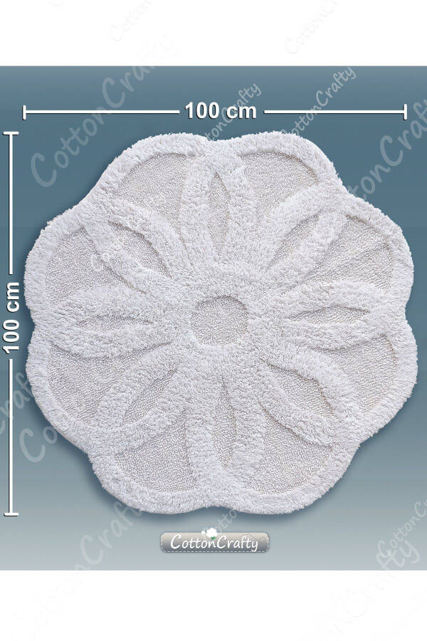 Пахта тафтинг су ютувчи ҳаммом пасмоқи, ҳаммом гилеми LOTUS 100x100 см - 4