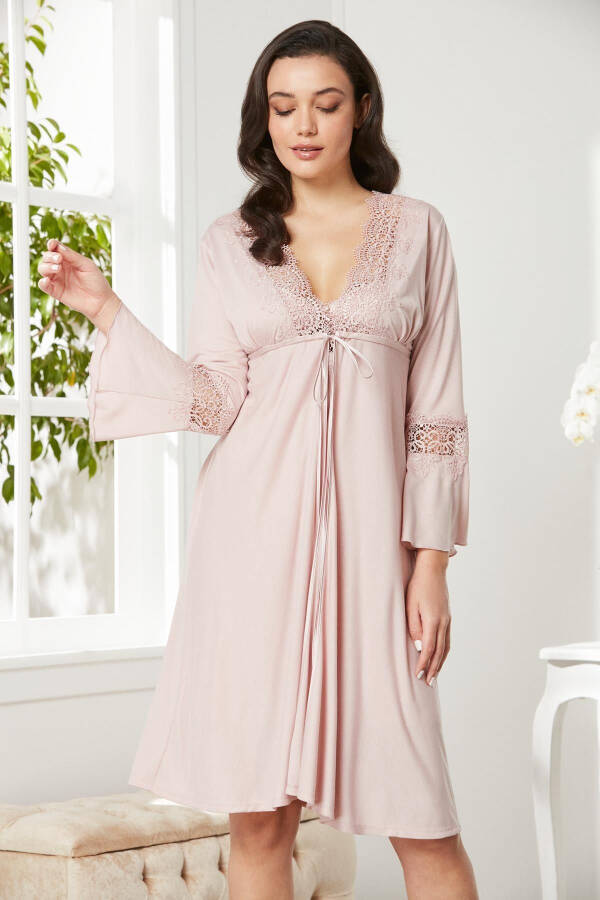 Paxta tunika chopon pijama to'plami shortik to'plami 6 dona kelin chaqiriq to'plami - 5325 - 3