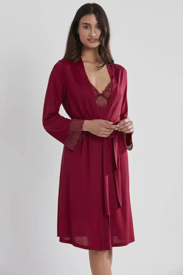 Paxta tunikasi xalat pijama to'plami shortik to'plami 6 dona kelin chayz to'plami - 5025 - 2