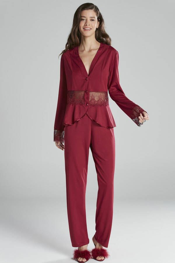 Paxta tunuka chopon pijama to'plam shorti to'plam 6 dona kelin chaqiriq to'plami - 5040 - 14
