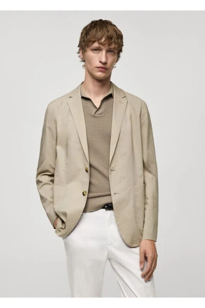 Paxta yengil Blazer ko'ylagi - MANGO MAN