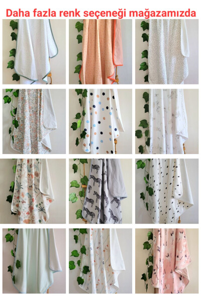 Paxta Yumshoq Ikki Qavatli Triko Bebek Kundaği Battaniyesi Outlet/to'q sariq - 5