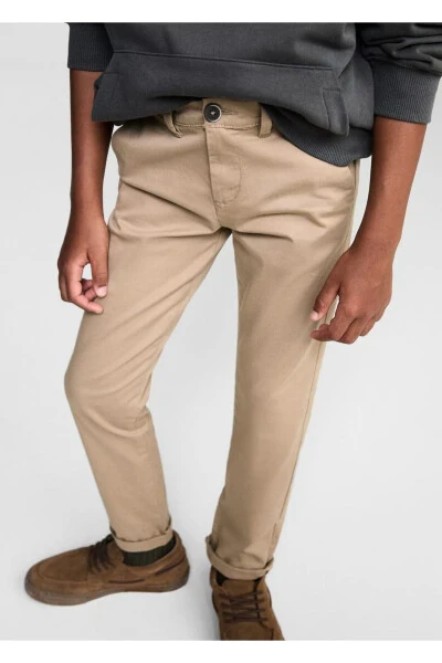Paxtadan ishlangan chino shimlar - MANGO KIDS