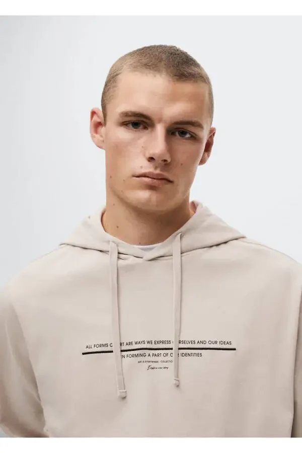 Paxtadan tayyorlangan yozuvli svitshot - 5