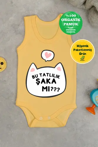 Paxtali Bu Shirinlik Hazilmi Bosmali Chiqillatma Body Zibin-Sariq 