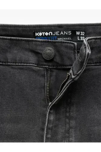 Paxtali Oddiy Bel Tor Kiyim Jinsiy Shim - Mich - 6