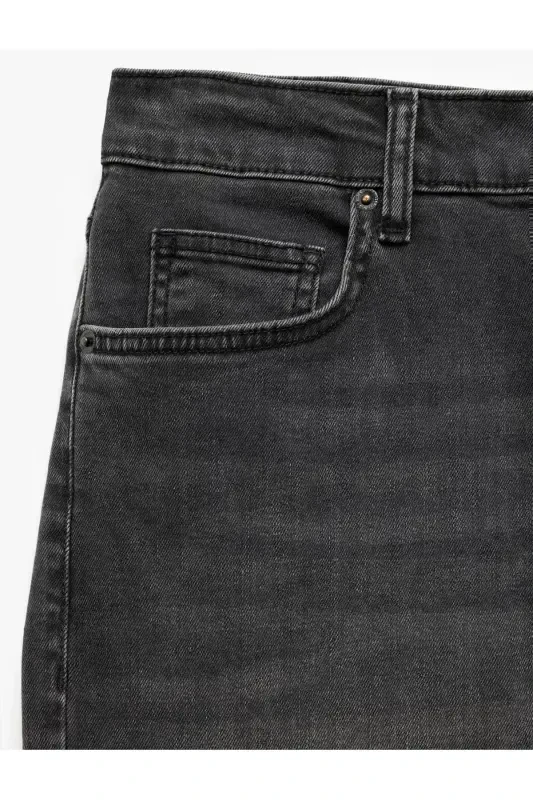 Paxtali Oddiy Bel Tor Kiyim Jinsiy Shim - Mich - 7