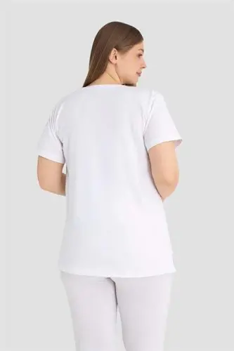 Paxtali Oq Homiladorlar Futbolkasi - 4