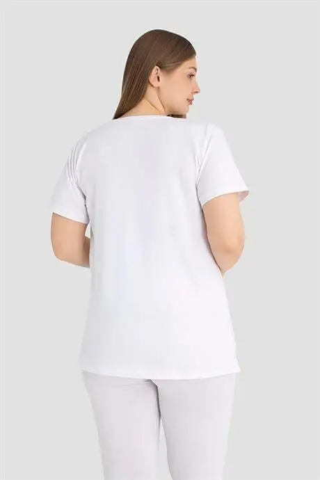 Paxtali Oq Homiladorlar Futbolkasi - 4