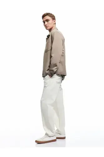 Paxtali Oversize cho‘ntakli keng bel bog‘ichli Jea - Modazone (1)