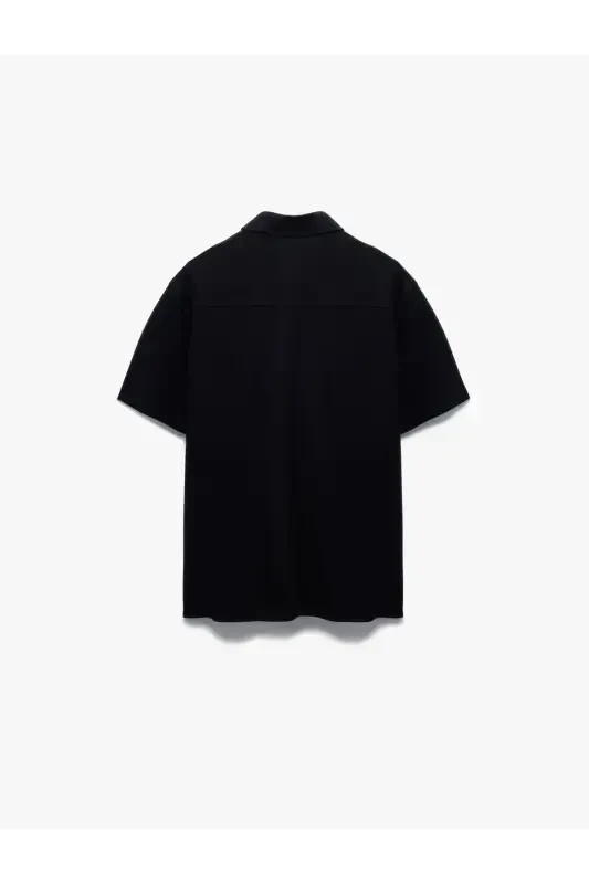 Paxtali Regular Fit Pike Mato Tugmali Yoqali Qisqa K - 4