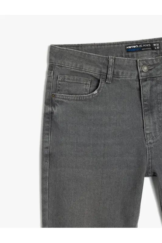 Paxtali Skinny Fit jinsi shim - Michael Jean - 6