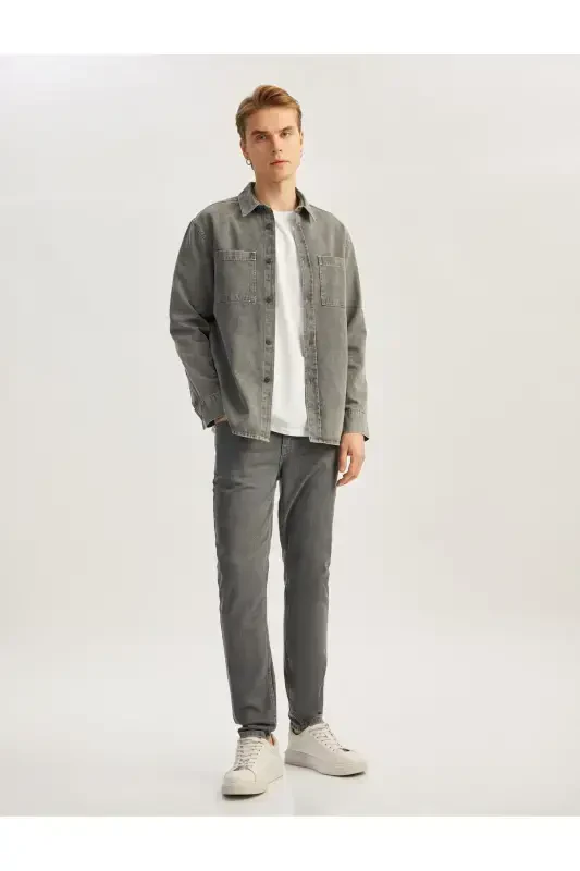 Paxtali Skinny Fit jinsi shim - Michael Jean - 2