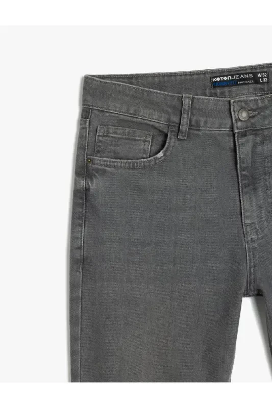 Paxtali Skinny Fit jinsi shim - Michael Jean - 6