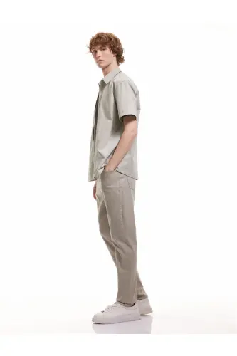 Paxtali Straight Fit Gabardin Shim - Kulrang - KOTON (1)