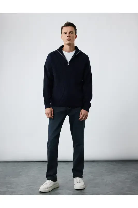 Paxtalik Oddiy Bel Slim Fit Jins Pantolon - Brad J - KOTON