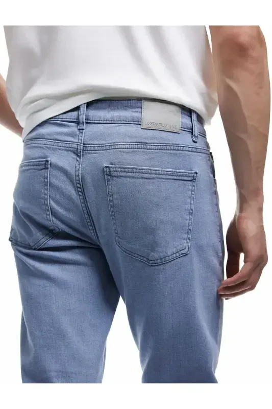 Paxtalik Oddiy Bel Slim Fit Jins Pantolon - Bred J - 3