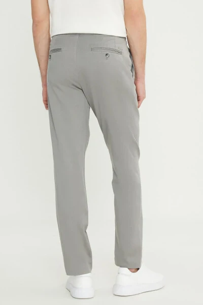 Paxtalik Slim Fit Tor Keng Yon Cho'ntak Elastik Kundalik Ochiq Bej Shim - 4