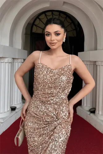 Payet Mato Orqa Ipli Baliq Kechki Libos - BRONZA - 3