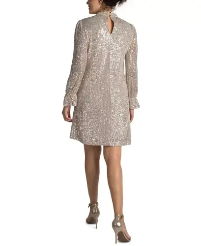 Sequin Mock-Neck Sheath Dress - JULIA JORDAN (1)