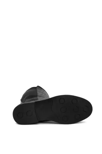 PC-52066B Baskılı Kadın Çizme Siyah Baskılı-Siyah Baskılı - 4