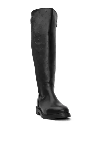 PC-52066B Baskılı Kadın Çizme Siyah Baskılı-Siyah Baskılı - PIERRE CARDIN (1)
