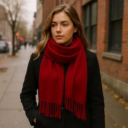 PCIQUTE Classic Plaid Scarf - Warm Large Oversized Scarves Shawl Wrap Gift for Women - 5