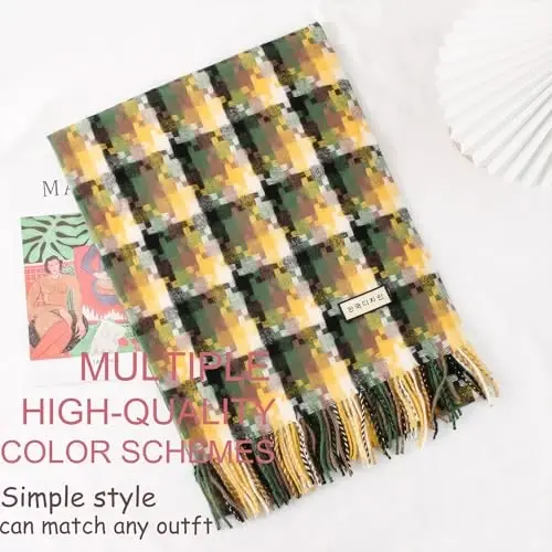 PCIQUTE Classic Plaid Scarf - Warm Large Oversized Scarves Shawl Wrap Gift for Women - 4