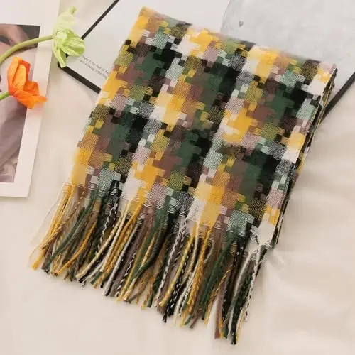 PCIQUTE Classic Plaid Scarf - Warm Large Oversized Scarves Shawl Wrap Gift for Women - 7