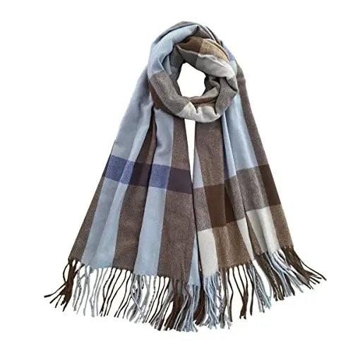 PCIQUTE Women's Long Plaid Blanket Scarf Chunky Oversized Winter Fall Warm Big Tartan Scarves Wrap Shawl Ladies Gifts - 4