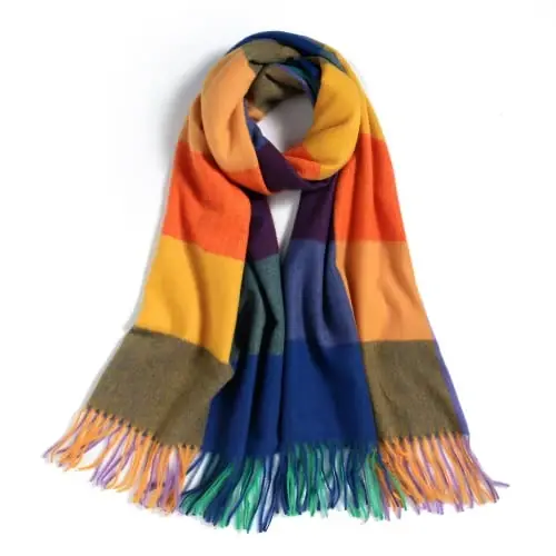 PCIQUTE Classic Plaid Scarf - Warm Large Oversized Scarves Shawl Wrap Gift for Women 